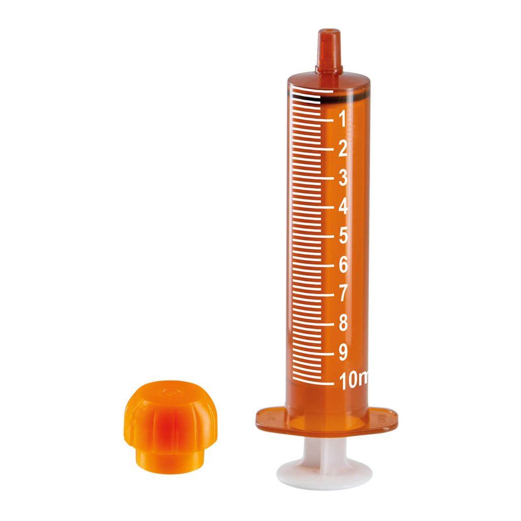 Amber Oral Syringe + Push Fit Cap
